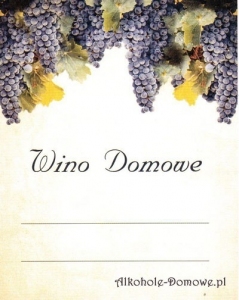 Etykieta do wina domowego winogrona ciemne (nr 384)