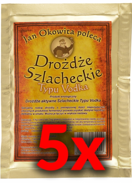 Drożdże Szlacheckie Vodka komplet 5 sztuk