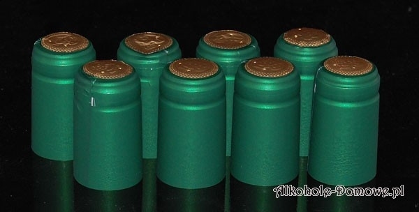 Kapturki termokurczliwe zielone 20 sztuk